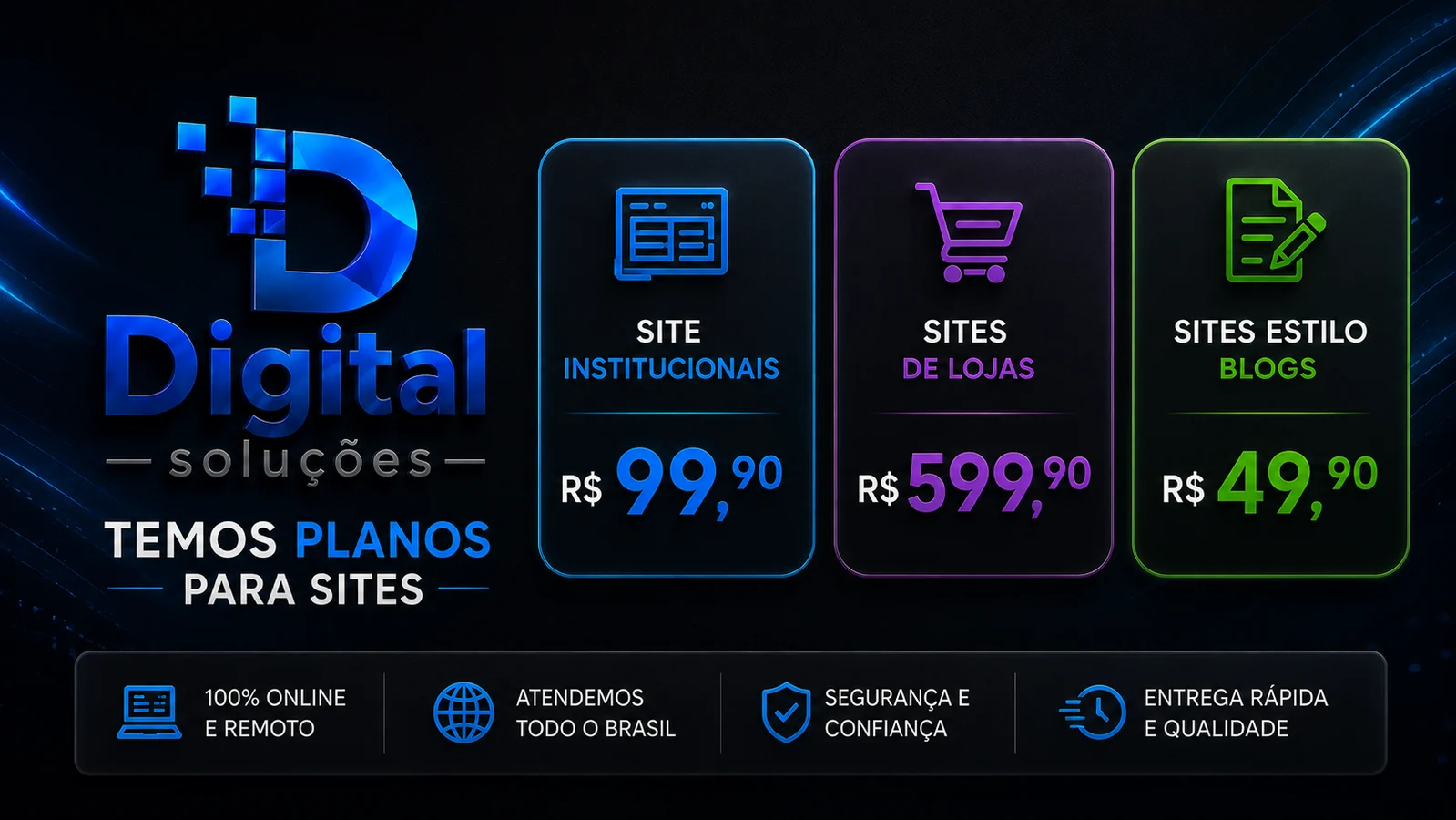 Banner da Digital Soluções com foco em presença digital e crescimento